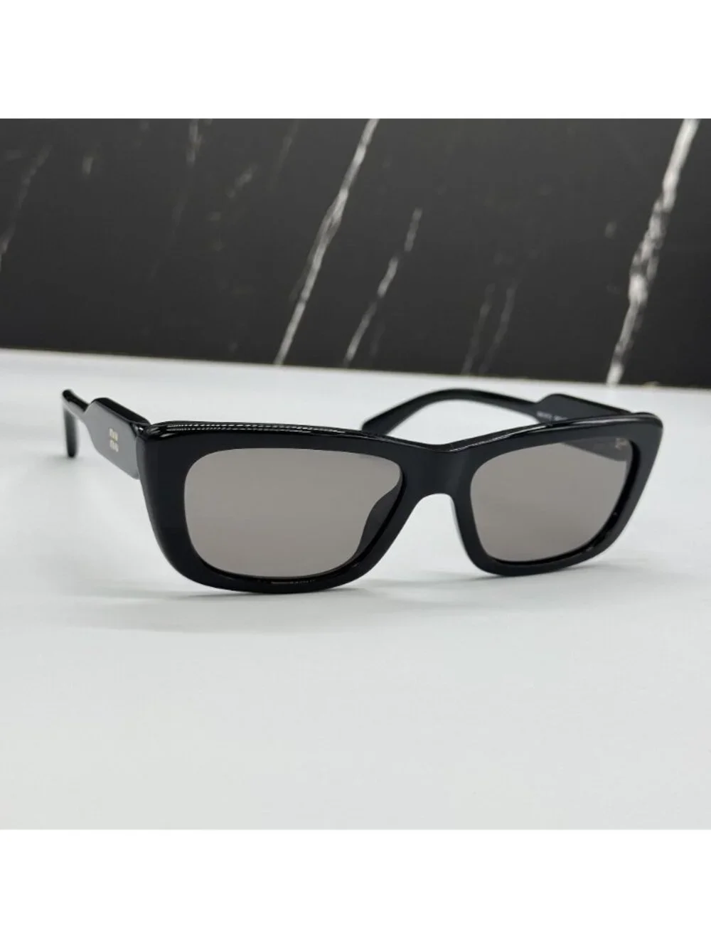 New Miu Miu MU B12S 16K80Q Black Cat Eye Sunglasses MUB12S